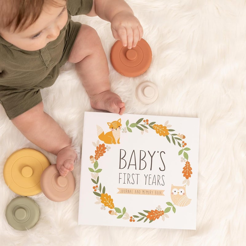 Pondering Pine Keepsake Baby Memory Book for Baby Boy or Girl – Timeless Gender Neutral Baby Journal Scrapbook Photo Album for First 5 Years – Milestone Book to Record Every Event from Birth to Age 5 - Image 2